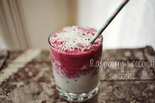 raspberry coconut smoothie